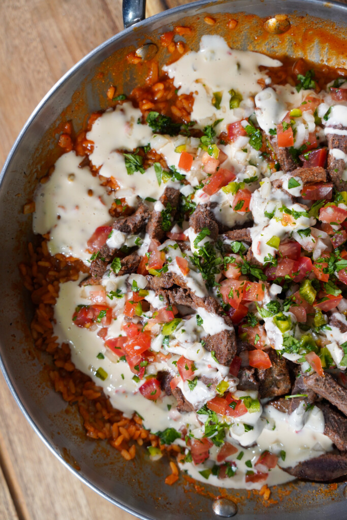 Venison Steak and Mexican Rice