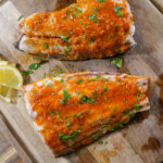 Cajun Butter Grilled Red Drum on the Half Shell