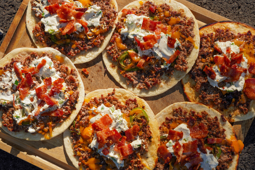 Jalapeno poppper smash Venison Tacos