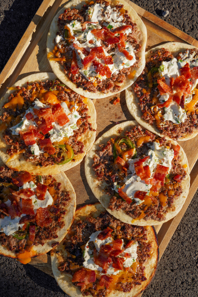 Jalapeno poppper smash Venison Tacos