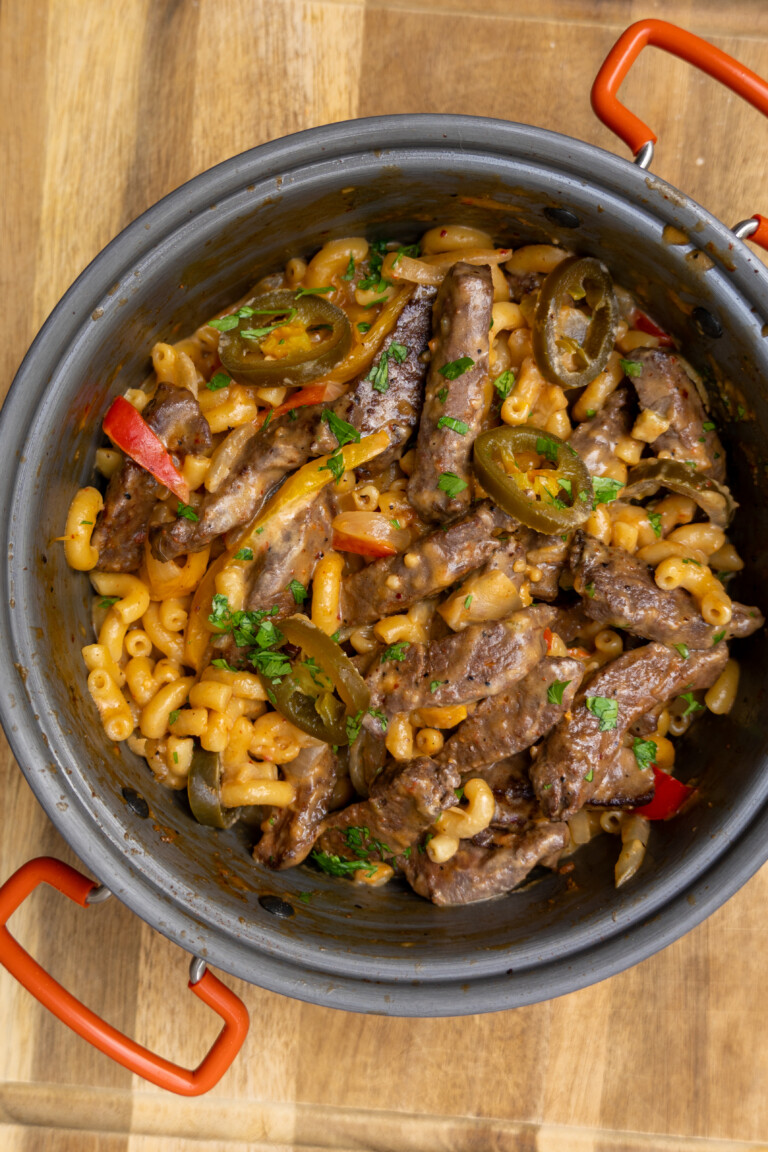 Venison Fajita Mac and Cheese