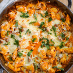 Easy One Pot Venison Sausage Tortellini Bake