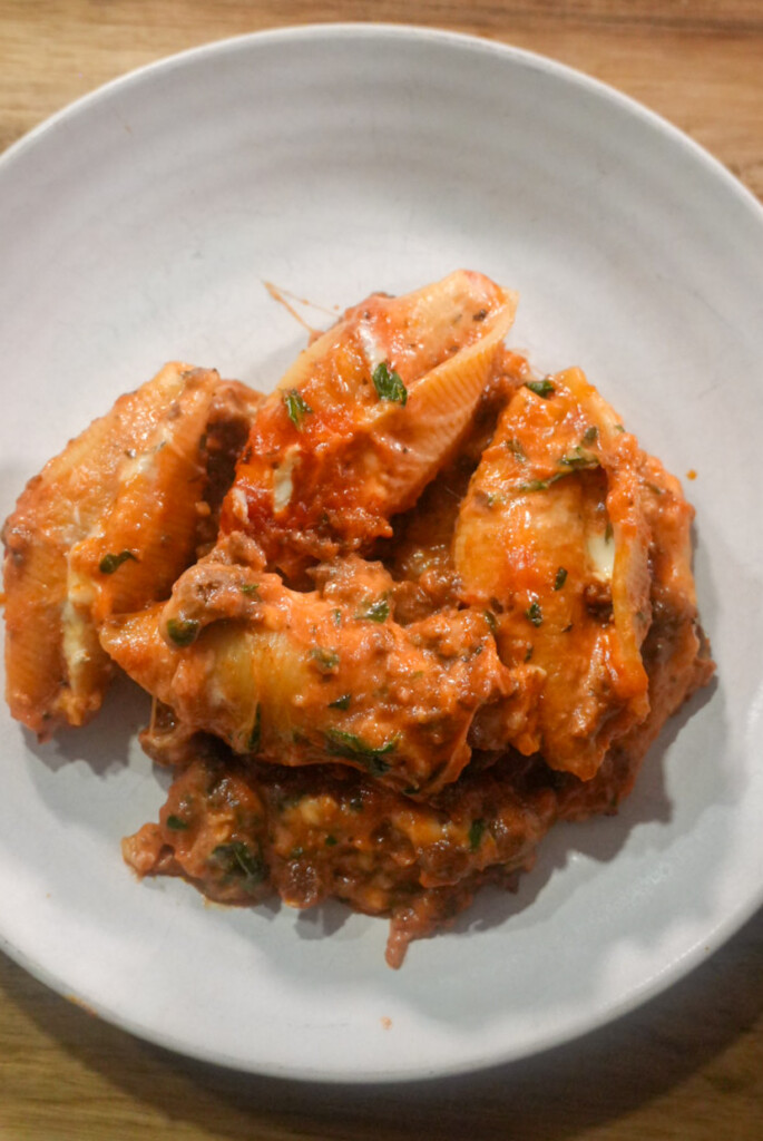 Easy Venison Sausage Stuffed Shells Skillet