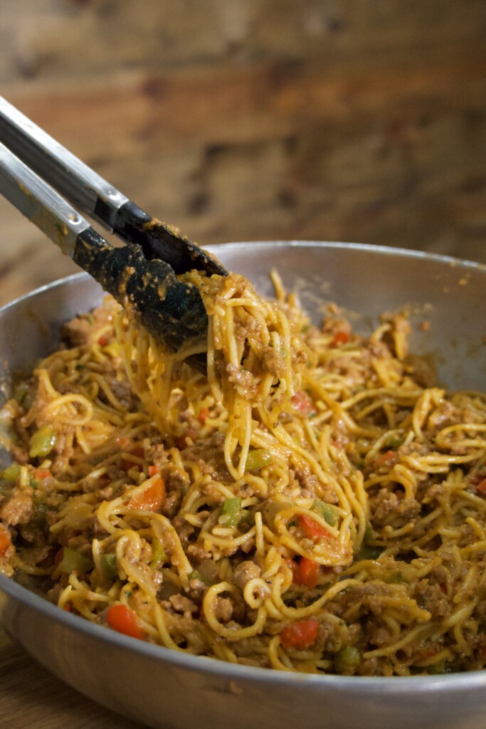 Dirty Venison Spaghetti